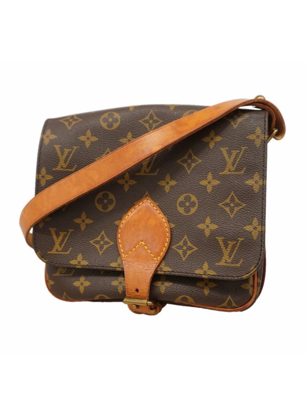 Louis Vuitton Shoulder Bag Monogram Cartouchiere MM Brown